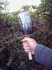 large cow horn rattle