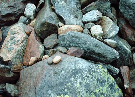 Our pebbles on the cairn